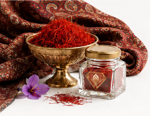 زعفران نگین سرخ زرین با بستهبندی اصیل